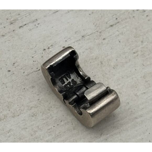 Authentic Pandora Sterling Silver Plain Clip Charm 790138 ALE 2.15 Grams - Picture 4 of 5